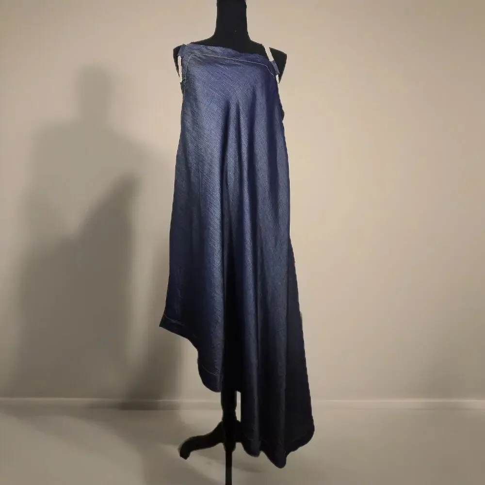 NWT Anthropologie Let Me Be Rope Neck Asymmetrical Dress. Size L. Ret $168 - Picture 4 of 13